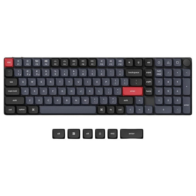 Клавіатура Keychron K17 Pro 100Key Gateron MX 2.0 Blue WL/BT/USB-A QMK Hot-Swap RGB