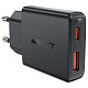 Зарядний пристрій 2xUSB 30W (USB-C+USB-A) Gan A69 ultra-thin Fast Charger Black Acefast