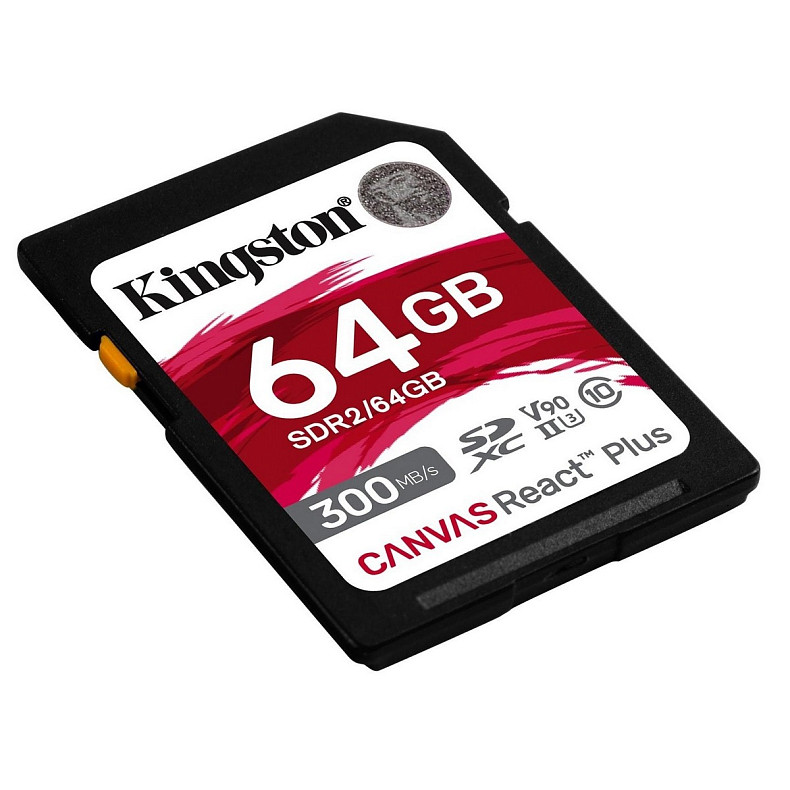 Карта памяти Kingston SD 64GB C10 UHS-II U3 (SDR2/64GB)