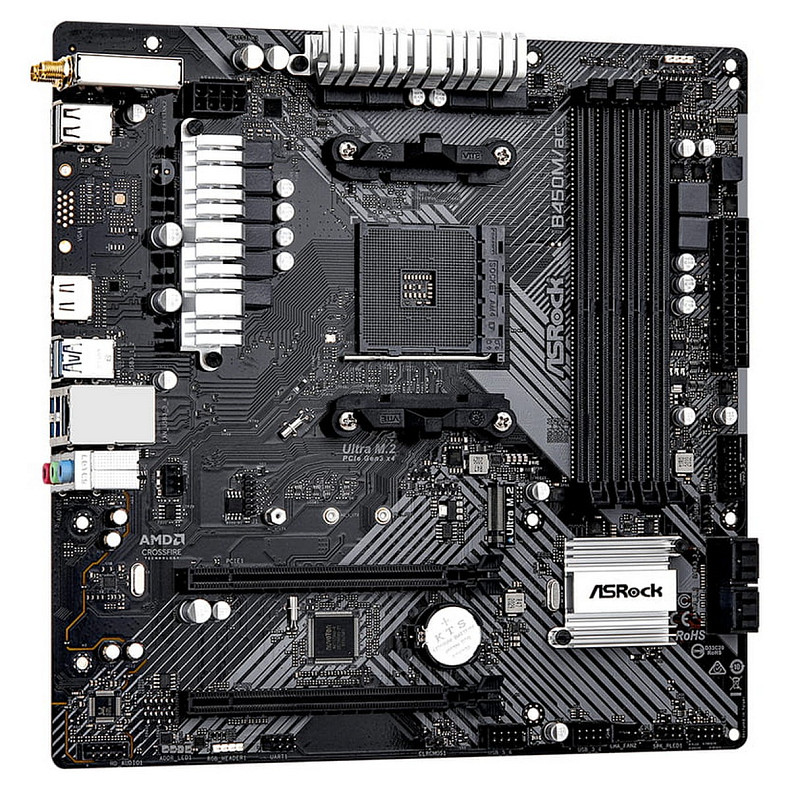 Материнська плата ASRock B450M/ac R2.0 Socket AM4