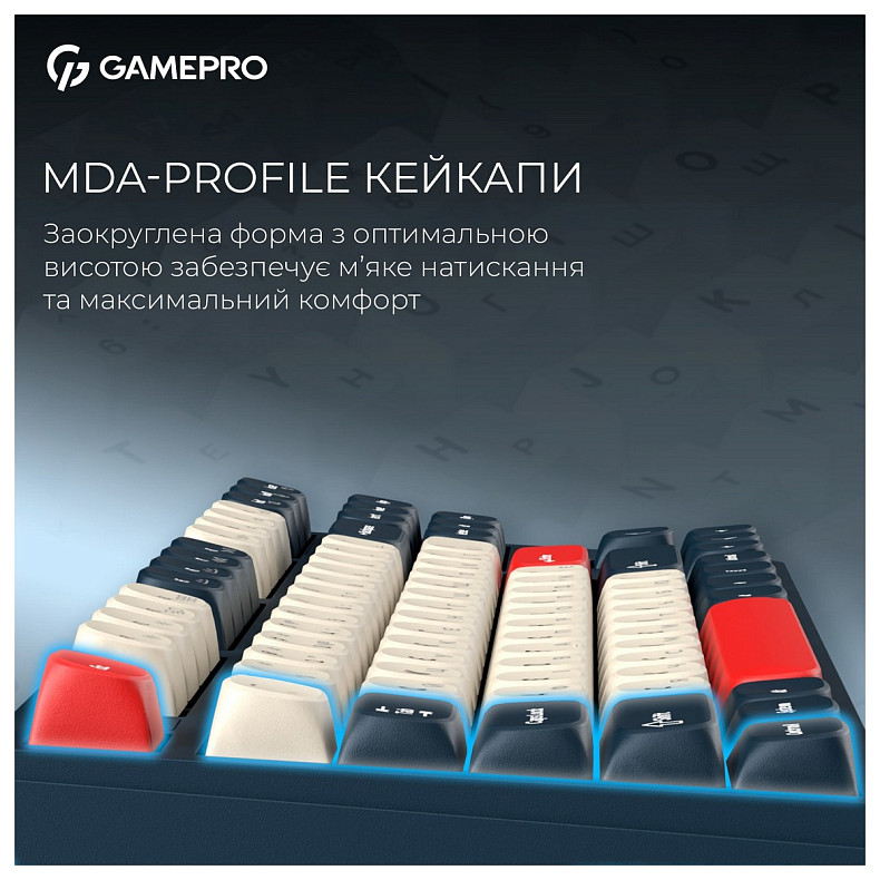 Клавиатура GamePro Asgard Ragnar Keychron Super Red Switch Blue (MK285BL)