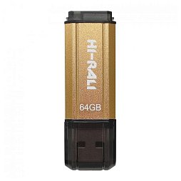 Флеш-накопитель USB 64GB Hi-Rali Stark Series Gold (HI-64GBSTGD)