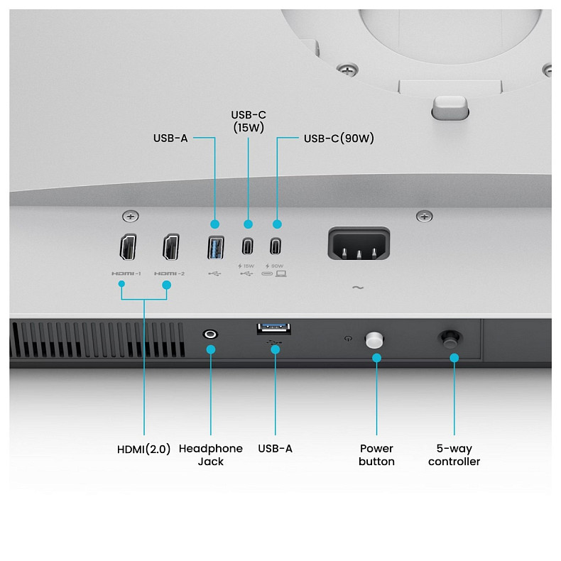 Монітор BenQ 27" MA270U, IPS, 4K UHD, 2хHDMI, 2xUSB- C, HAS, Pivot