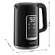 Електрочайник Sencor 1.7л, Strix, LED дисплей, подвійні стінки, сенс. керування, чорний