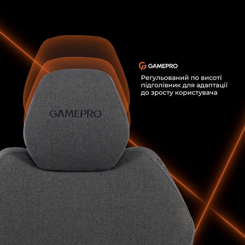 Крісло ігрове GamePro GC760DG Fabric Dark Gray