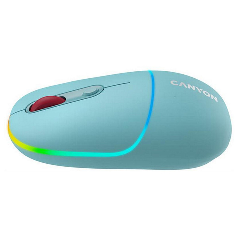 Мышь беспроводная Canyon MW-22 Dual Band RGB Wireless Dark Cyan (CNS-CMSW22DC)