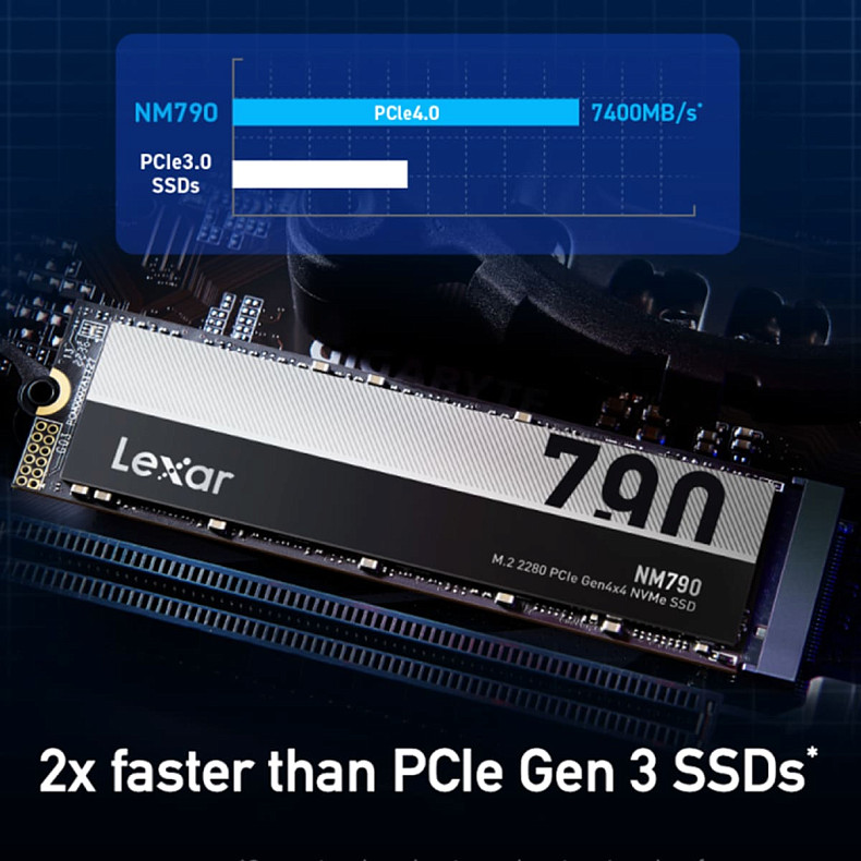 Накопичувач SSD LEXAR PCIE G4 M.2 NVME 2TB NM790 (LNM790X002T-RNNNG)