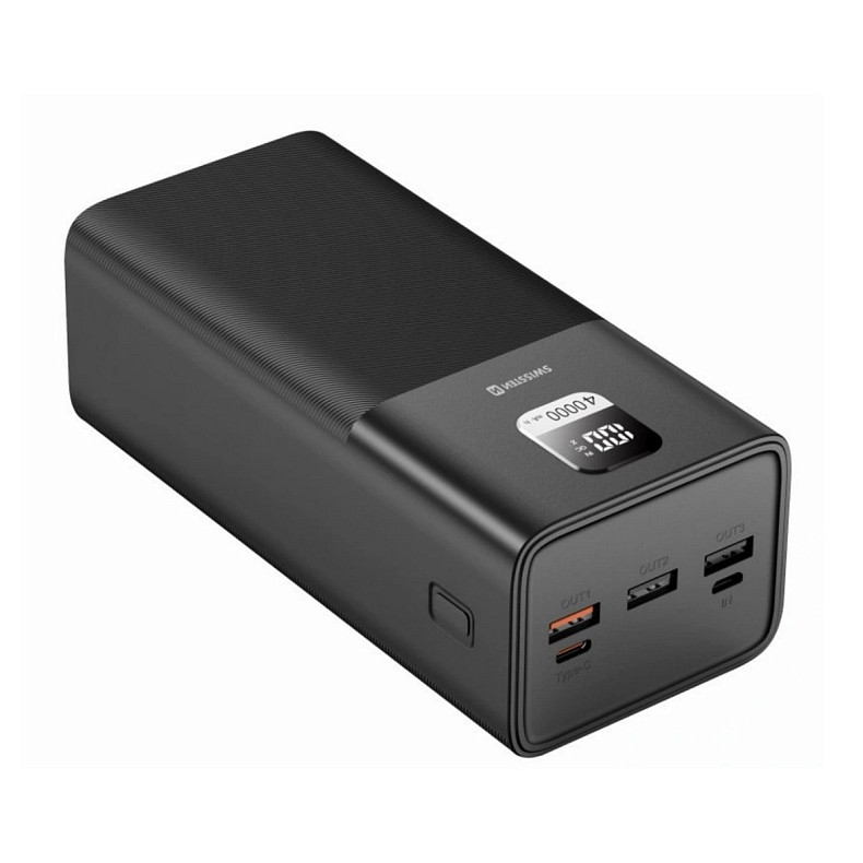 Универсальная мобильная батарея Swissten 40000mAh 100W Black (8595217481275)