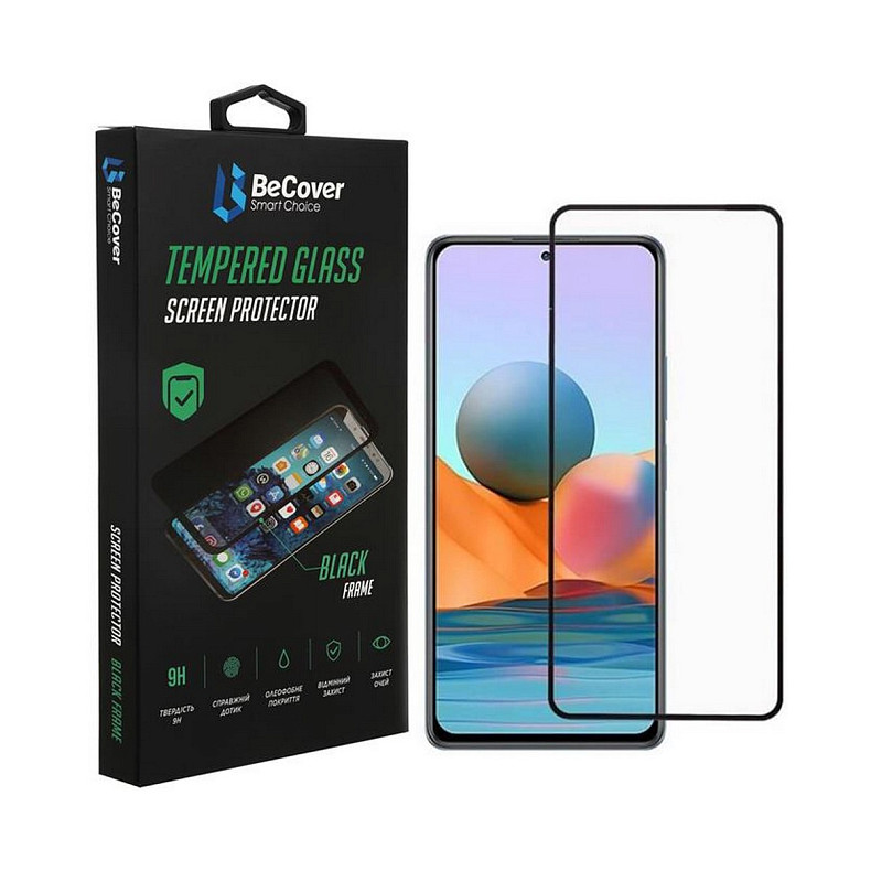 Защитное стекло BeCover для Xiaomi Poco M4 Pro 5G Black (707041)