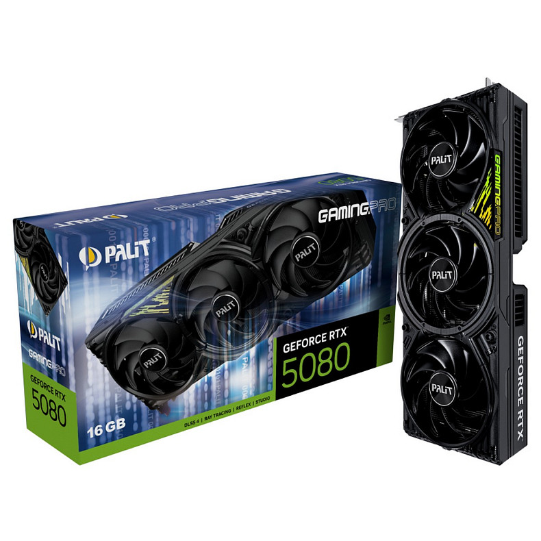 Видеокарта Palit GamingPro RTX 5080 16GB GDDR7 (NE75080019T2-GB2031A)