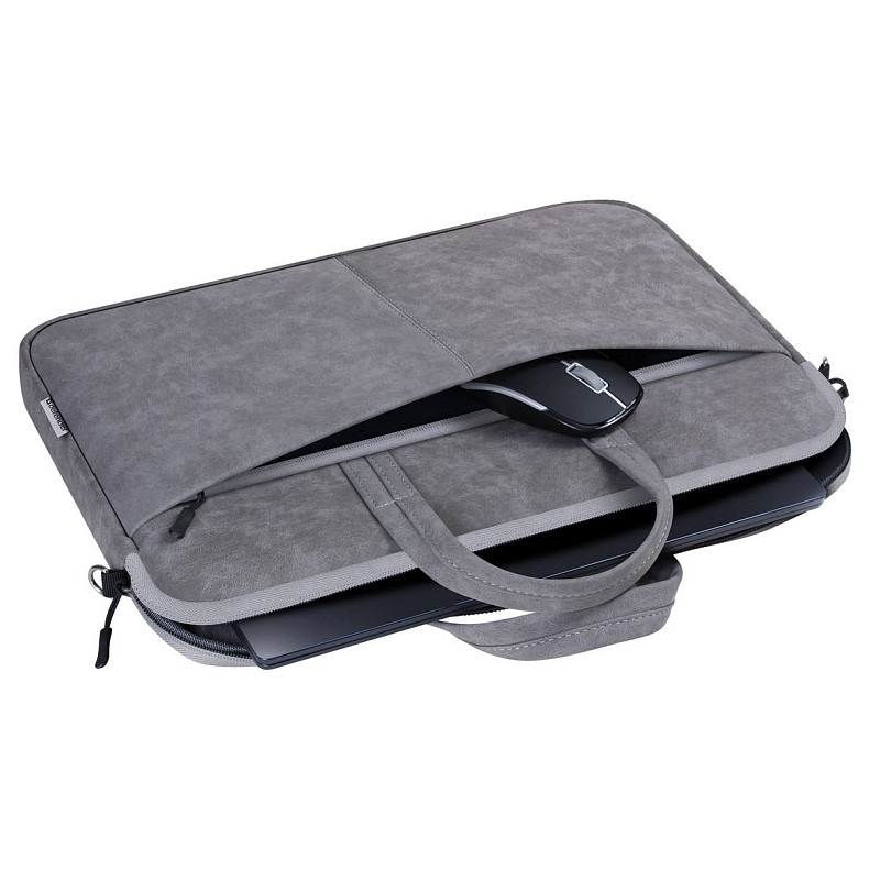 Сумка для ноутбука 15.6'' Defender Solid PU кожа, серая