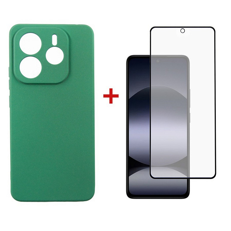 Чeхол-накладка Dengos Soft для Xiaomi Redmi Note 14 5G Mint (DG-KM-131) + защитное стекло