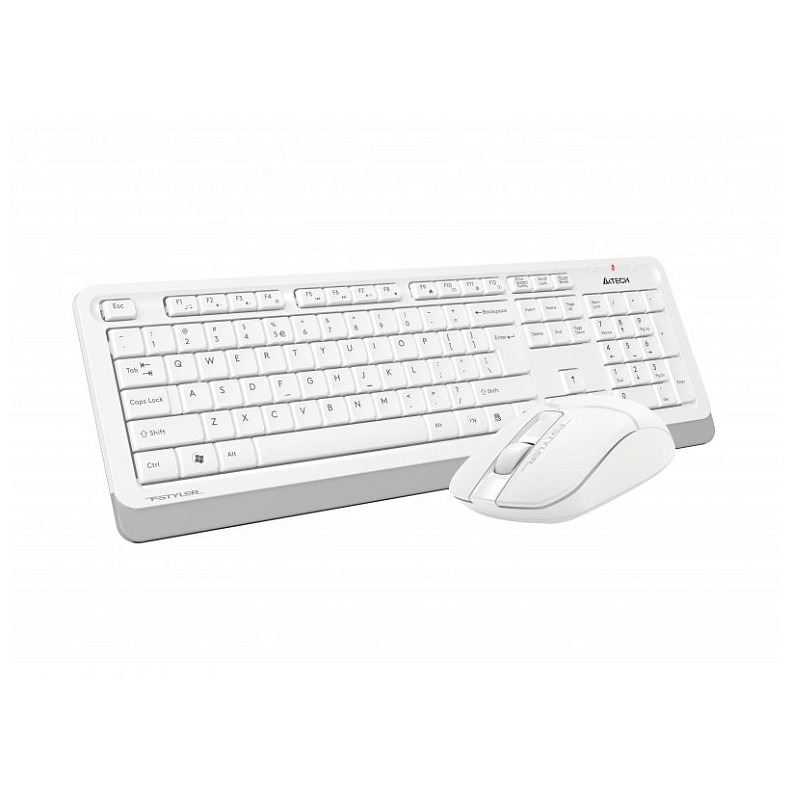 Комплект бездротовий (клавіатура, миша) A4Tech FG1012 White USB