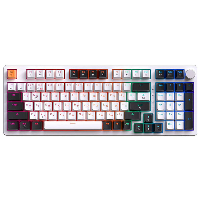 Клавіатура механічна GamePro MK170W (Red) з Hot-Swap RGB White