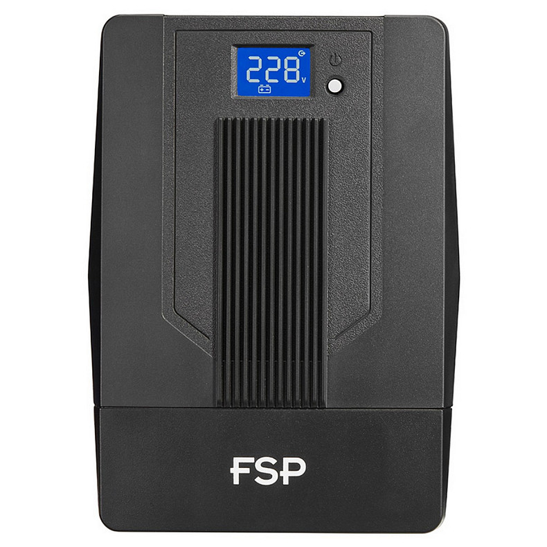 ИБП FSP IFP1500, 1500ВА/900Вт, Schuko*2+IEC C13*2+USB+USB Cable, LCD, AVR, Black