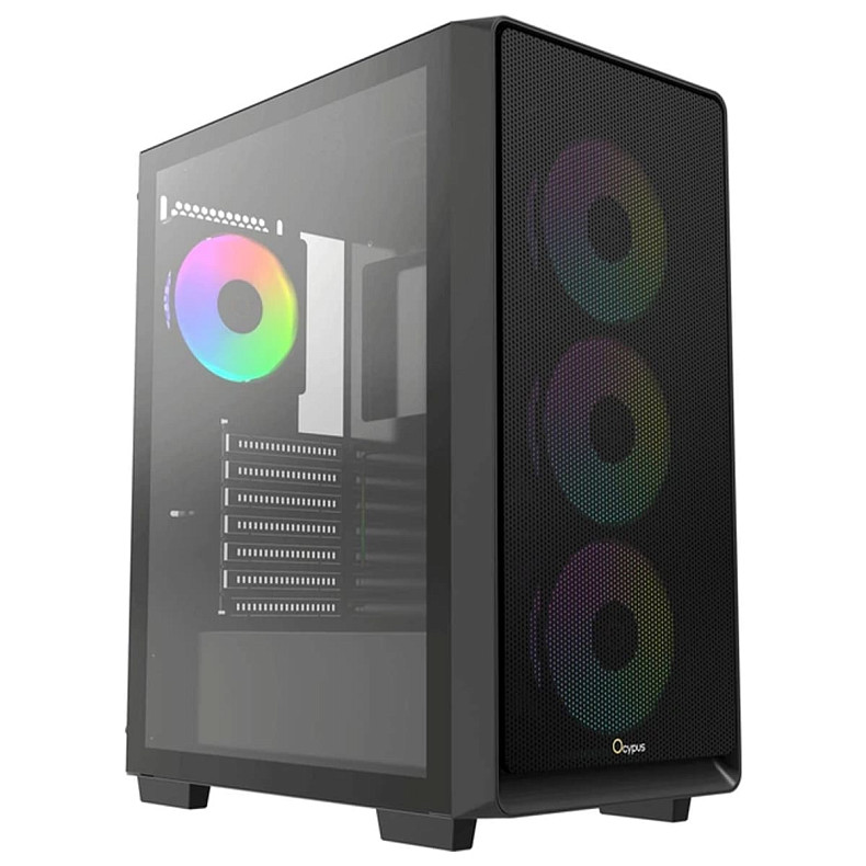Корпус Ocypus GAMMA C60 W/O PSU, BK ARGB ATX (GAMMA-C60-BKG400XX-GL)