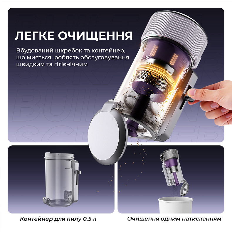 Ручний пилосос JIMMY з УФ-лампою для м'яких меблів (BX8 Pro)