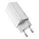 Зарядний пристрій 2xUSB 65W GaN (USB-C+USB-A) Білий Baseus