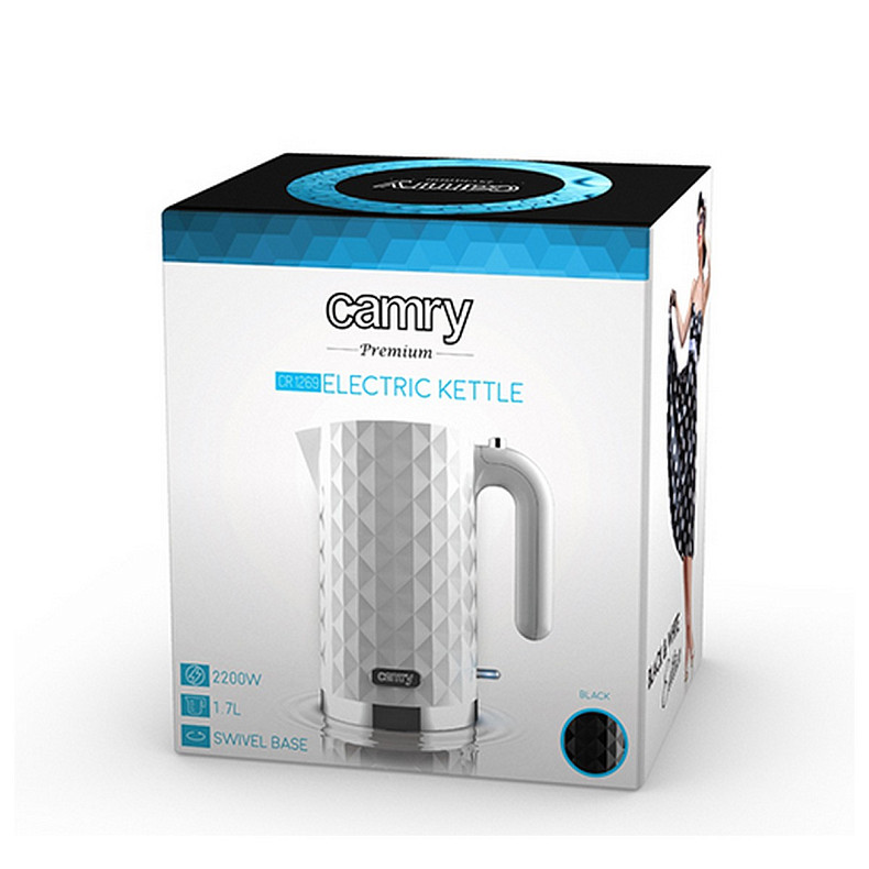 Електрочайник Camry CR 1269 white