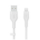 Кабель Belkin USB-A > Lightning, 1м, силиконовый, с клипсой, белый