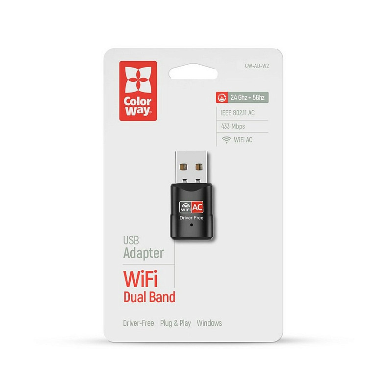 Бездротовий адаптер ColorWay Wi-Fi (CW-AD-W2)