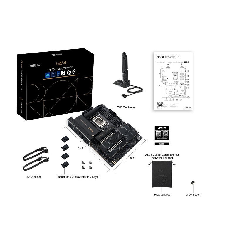 Материнская плата ASUS PROART Z890-CREATOR WIFI s1851 Z890 4xDDR5 M.2 HDMI DP Wi-Fi ATX