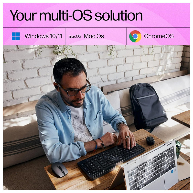 Клавіатура HP 460 Multi-Device key, BT, EN/UK, чорний