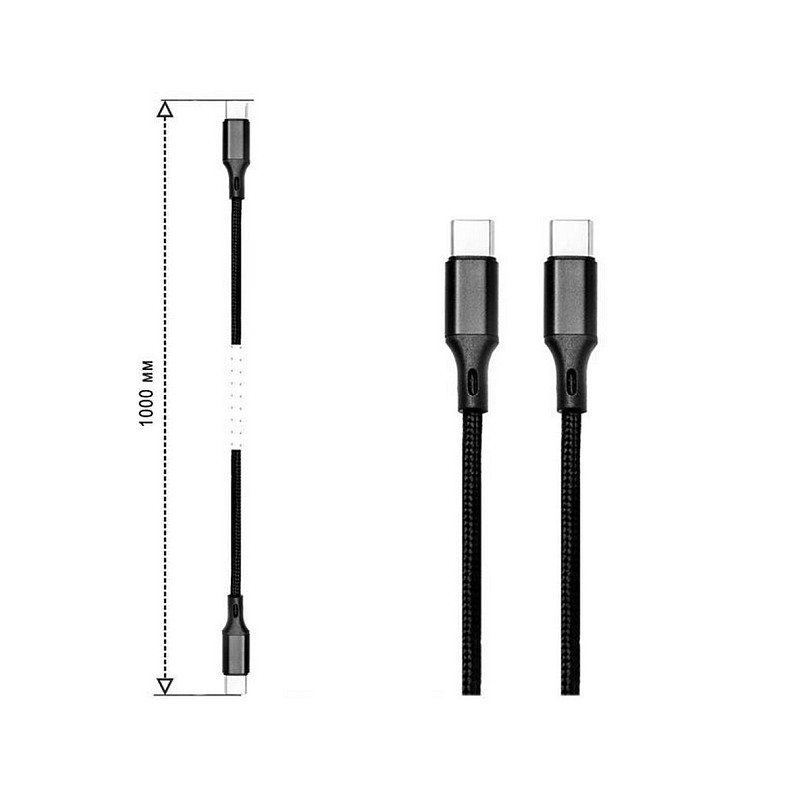 Кабель XoKo SC-230 USB Type-C-USB Type-C, 1м Black (XOKO SC-230a-BK)