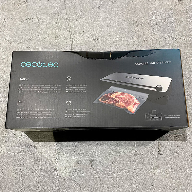 Вакуумний пакувальник CECOTEC SealVac 140 SteelCut - Пошкоджена упаковка