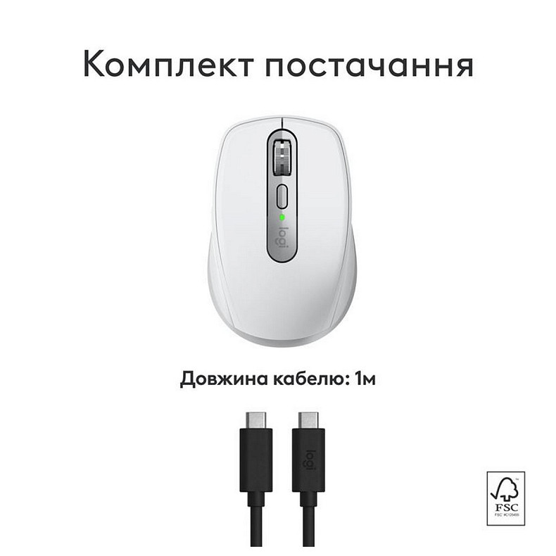 Миша бездротова Logitech MX Anywhere 3S для Mac Pale Grey (910-006946)