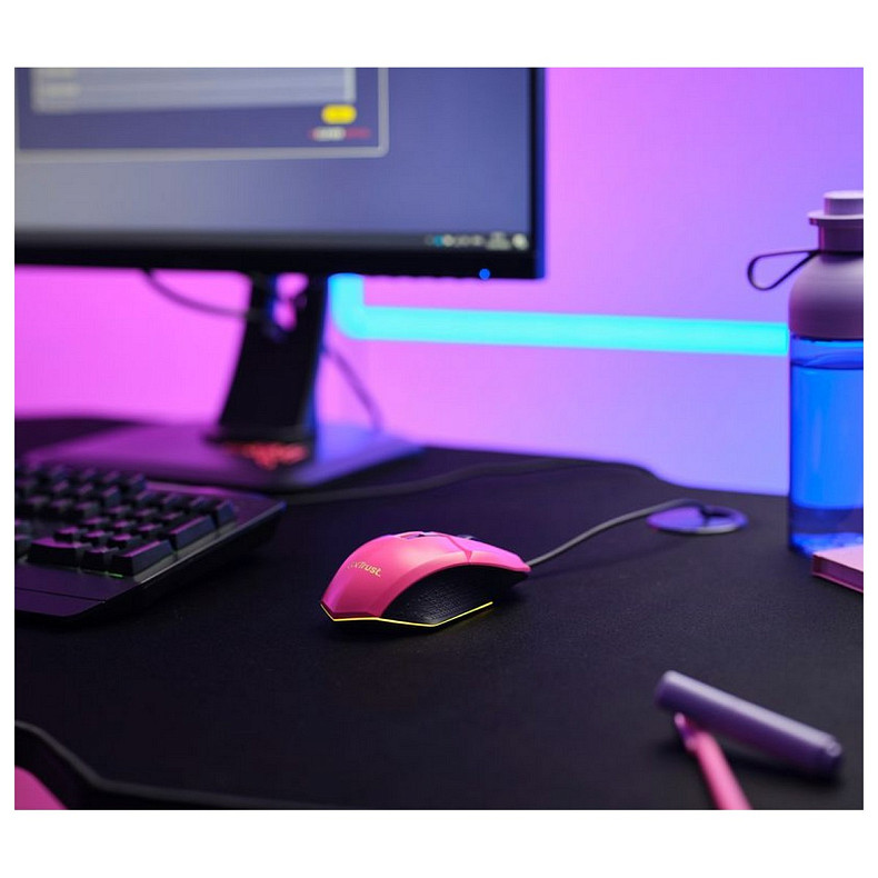 Мышка Trust GXT 109 FELOX RGB Pink