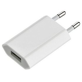 Сетевое зарядное устройство Apple iPod/iPhone (1USBx1A) 1000mAh White (D02089)
