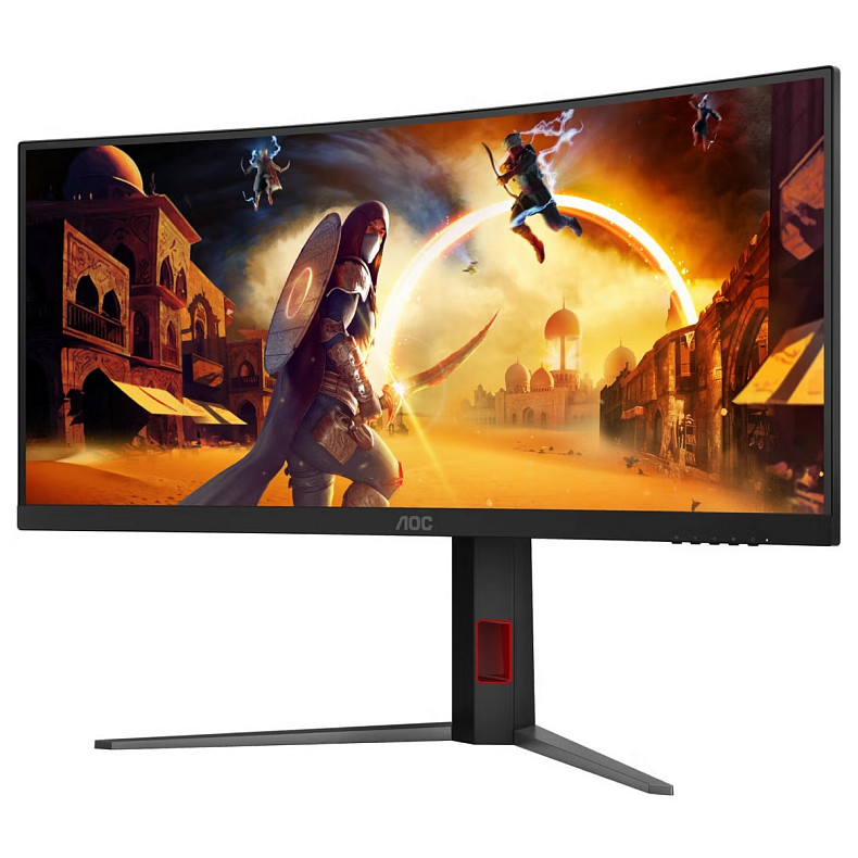 Монітор AOC 34" CU34G4Z, WQHD, Fast VA, вигн., 240Гц, 2хHDMI, DP, USB-hub, HAS