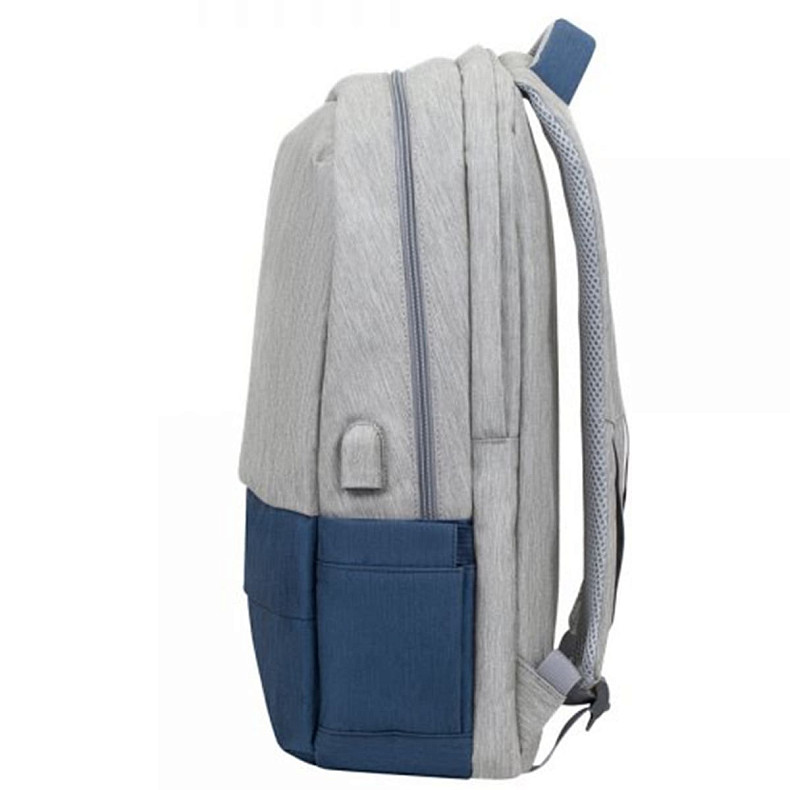 Рюкзак для ноутбука Rivacase 7567 (Grey/ Dark Blue) 17.3" Prater