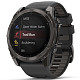 Спортивний годинник GARMIN Fenix 8 51mm AMOLED Sapphire Carbon Gray DLC Titanium with Black Silicone Band