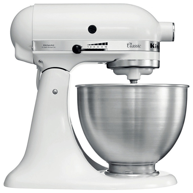 Кухонный комбайн KitchenAid CLASSIC 4,3л 5K45SSEWH с откидным блоком белый