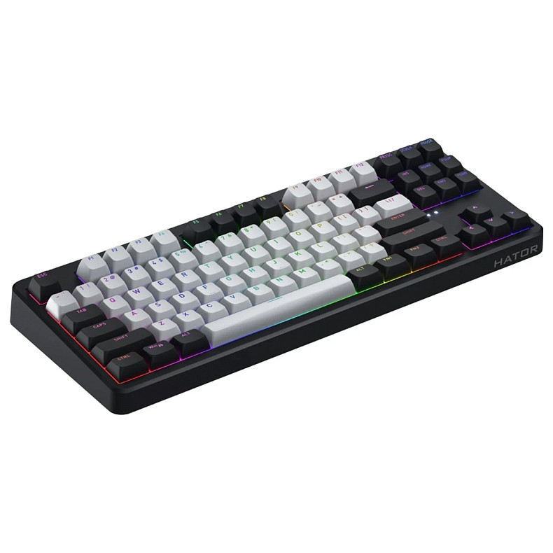 Клавіатура HATOR Rockfall 3 Mecha TKL wireless orange (HTK850EU) black, UK-ISO, QMK/VIA