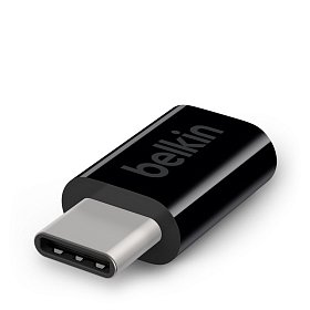 Адаптер Belkin USB-C - MicroUSB Black (F2CU058BTBLK)