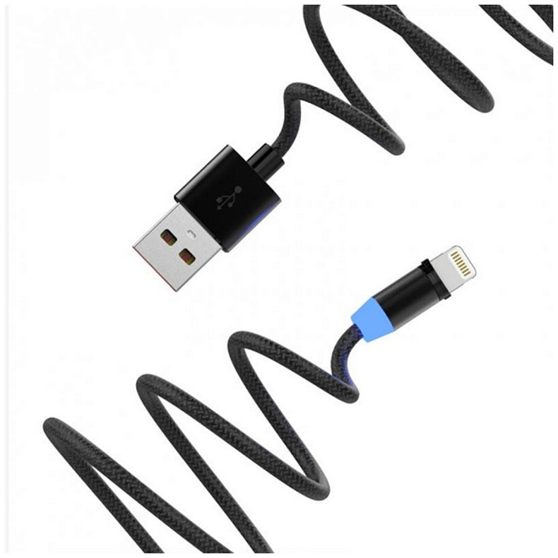 Кабель SkyDolphin S59L Magnetic USB - Lightning 1м, Black (USB-000440)