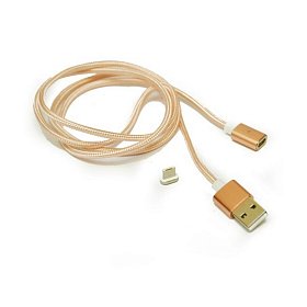 Кабель Ninja USB-microUSB, магнітний, 1м, Gold (YT-MCFB-M/G/09165) блістер