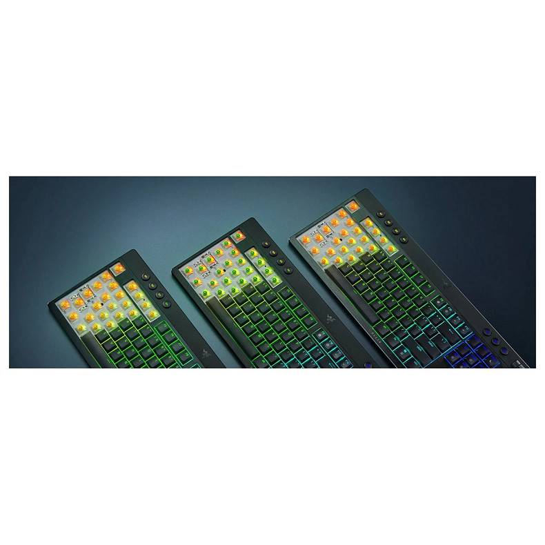 Клавіатура Razer BlackWidow V4 Low-profile HyperSpeed, 104key, Green Switch, USB-A/WL/BT,
