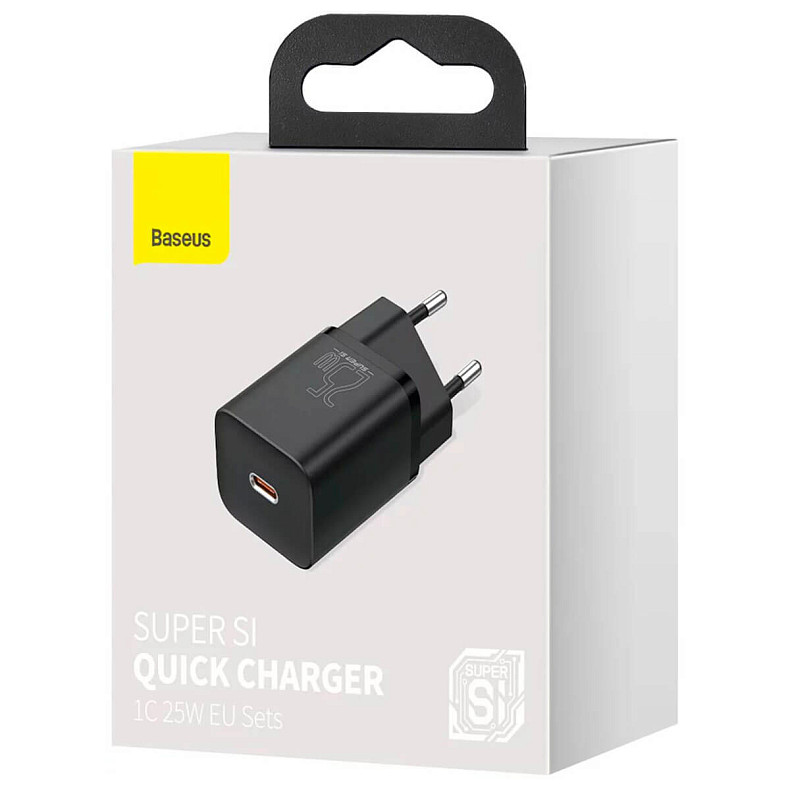 Мережевий зарядний пристрій Baseus Super Si Quick Charger 1C 25W EU Black (CCSP020101)