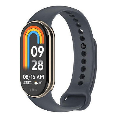 Силіконовий ремінець BeCover для Xiaomi Mi Smart Band 8 Gray (709388)