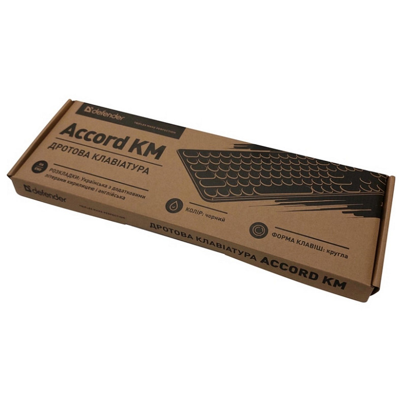 Клавіатура Defender Accord KM UA,104кн.,чорна