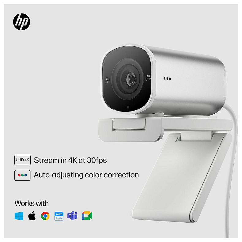 Веб-камера HP 960 4K Streaming silver