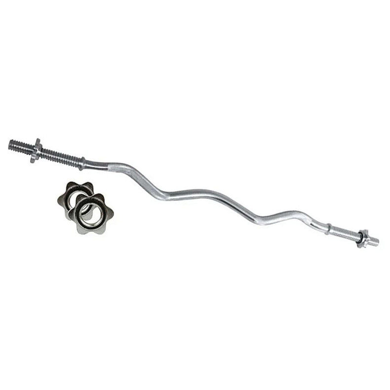 Гриф для штанги Toorx W-подібний 120 см 25 мм з гвинтовими замками (BCV-120)