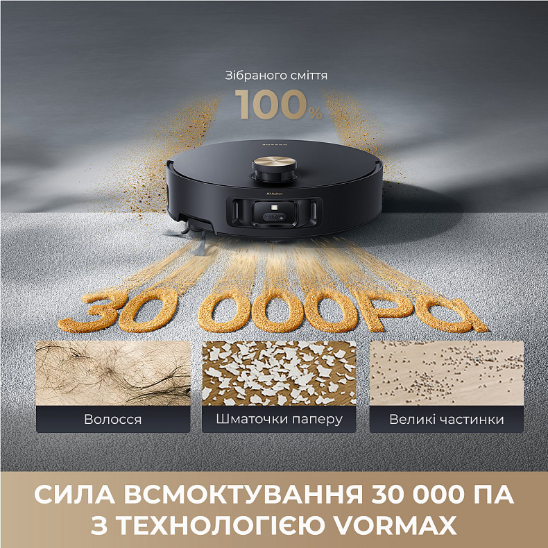 Робот-пилосос миючий Dreame Aqua 10  Roller Black