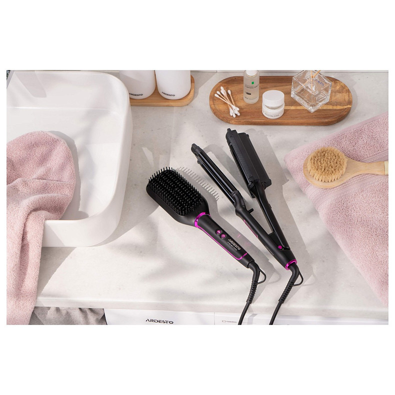 Плойка для створення локонів Ardesto Violet Pro, 90Вт, 170-210C, кераміка, чорний