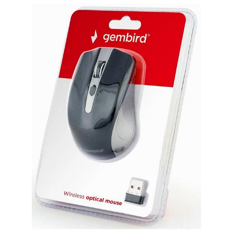 Мышь беспроводная Gembird MUSW-4B-04-GB Grey/Black USB