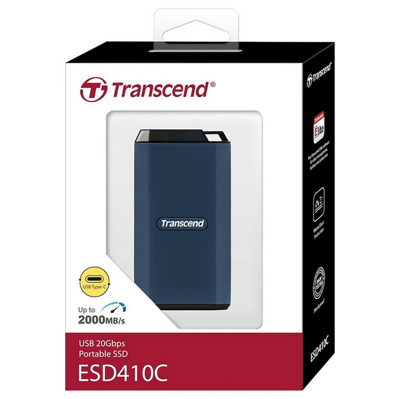 SSD зовнішній Transcend 2TB ESD410C, USB 20Gbps, Type C (TS2TESD410C)